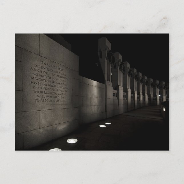 World War II Memorial Postcard (Front)