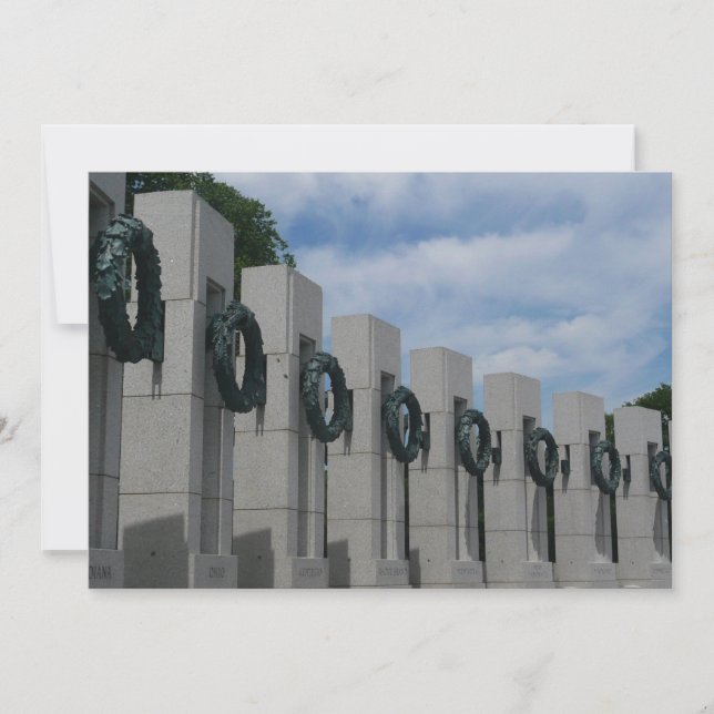 World War II Memorial Wreaths I Holiday Card (Front)