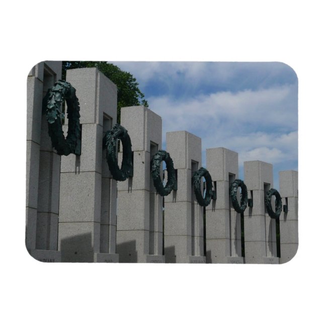 World War II Memorial Wreaths I Magnet (Horizontal)