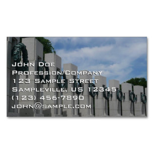 World War II Memorial Wreaths I Magnetic Business Card