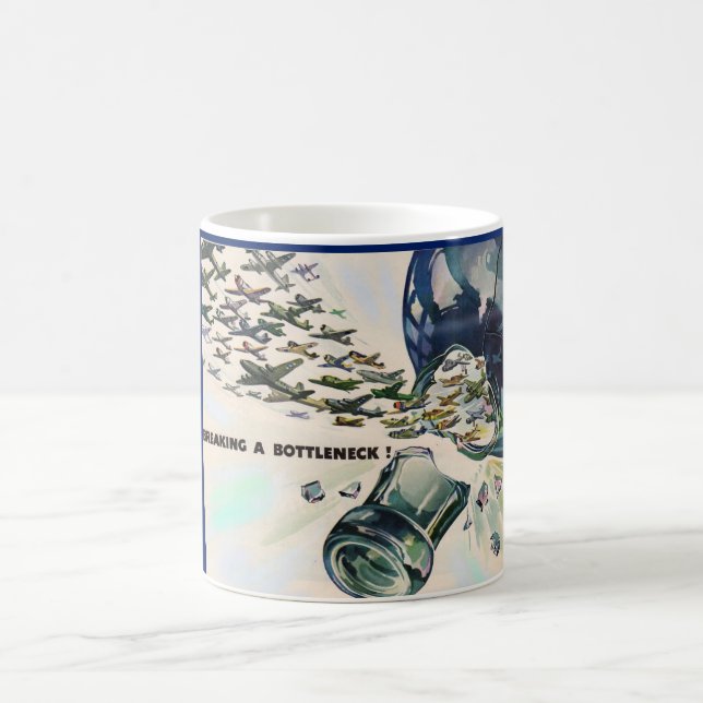 World War II military aviation breaking bottleneck Coffee Mug (Center)