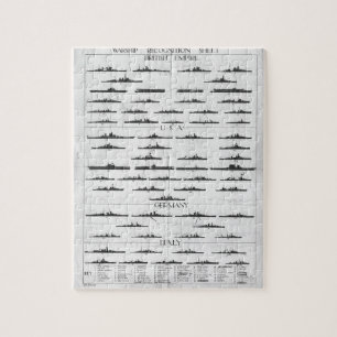 World War II Navy Battleship Recognition Chart Jigsaw Puzzle
