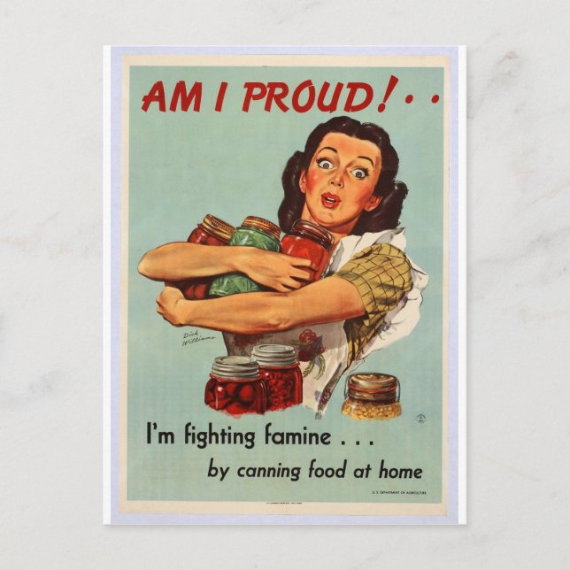 World War II Poster - AM I PROUD! Postcard (Front)