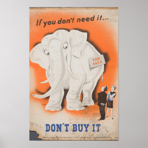 World War II Rations Vintage Poster