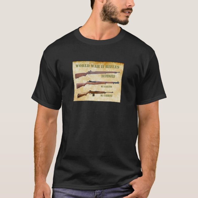 WORLD WAR II RIFLES T-Shirt (Front)