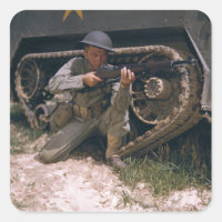 World War II Soldier Kneeling with Garand Rifle