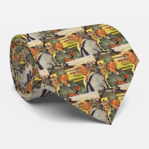 World War II soldier meets sailor Tie