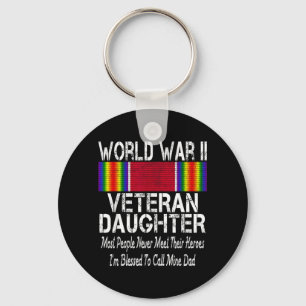 World War Ii Veteran Daughter - Military Vet Key Ring