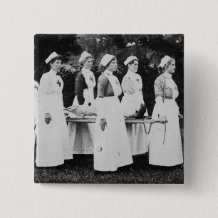 World War One Nurses with Stretcher 15 Cm Square Badge
