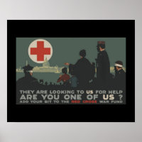 World War One Red Cross Patriotic Military