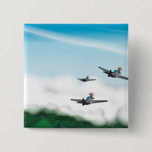 World War Two Aeroplanes 15 Cm Square Badge
