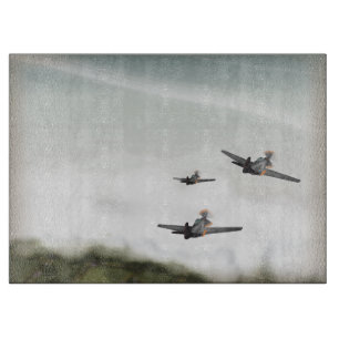 World War Two Aeroplanes poster Cutting Board