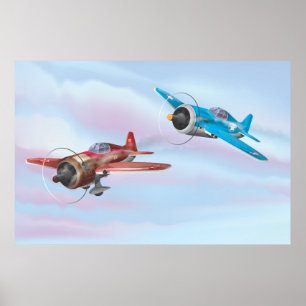 World War Two Fighter Aircraft Poster
