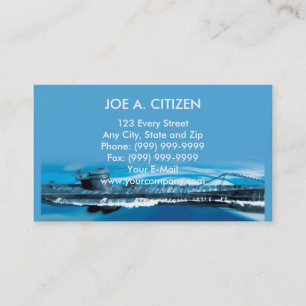 world war two german uboat submarine business card
