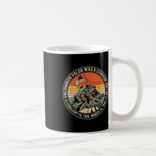 World War Two Uncommon Virtue Flag Raising Iwo Jim Coffee Mug