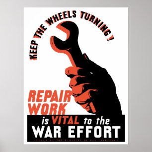 World War Two War Effort Poster