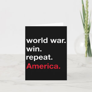 World War Win Repeat American Country Defender Jul Card
