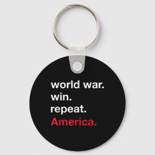 World War Win Repeat American Country Defender Jul Key Ring