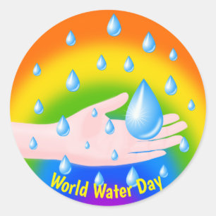 World Water Day 22 March Classic Round Sticker