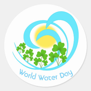 World Water Day 22 March Classic Round Sticker