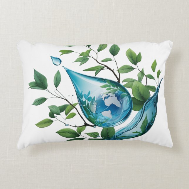 World Water Day Decorative Cushion (Front)