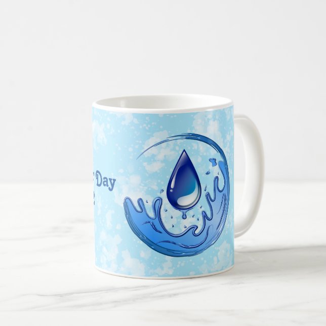 World Water Day Save Water Save Earth Coffee Mug (Front Right)