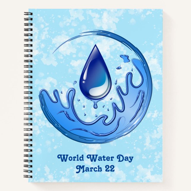 World Water Day Save Water Save Earth Notebook (Front)