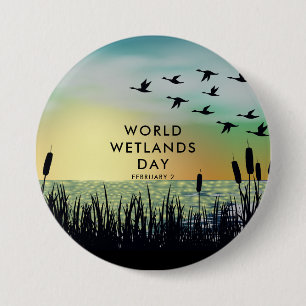 World Wetlands Day 7.5 Cm Round Badge