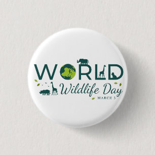 World Wildlife Day 3 Cm Round Badge