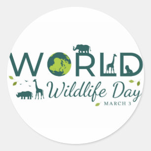 World Wildlife Day Classic Round Sticker