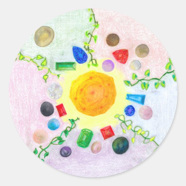 World Within Gems and Pearls Stickers (Front)
