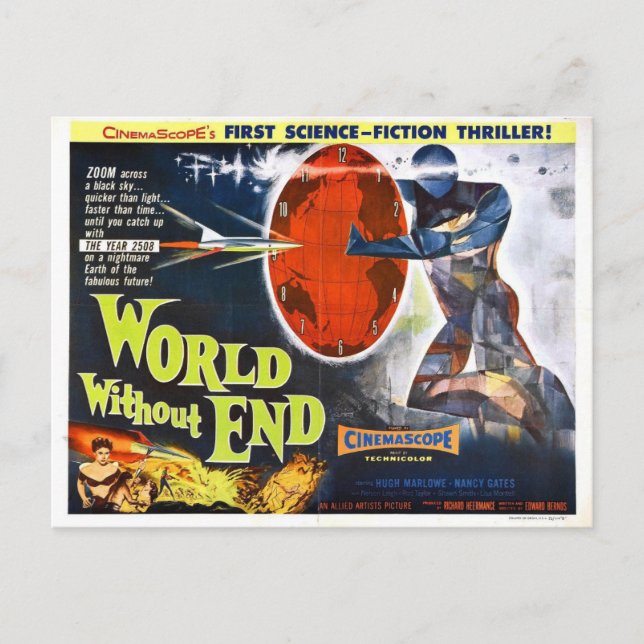 World without End classic SF Movie poster postcard (Front)