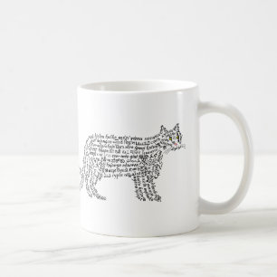 World Word Black Cat Mug