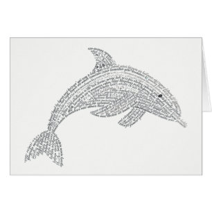 World Word Dolphin Card