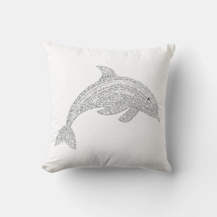 World Word Dolphin Pillow