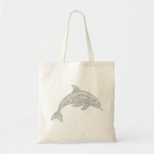World Word Dolphin Tote Bag