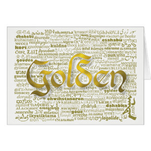 World Word Golden Anniversary Card