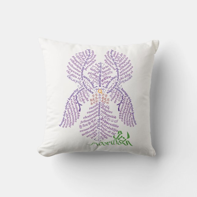 World Word Iris Pillow (Front)