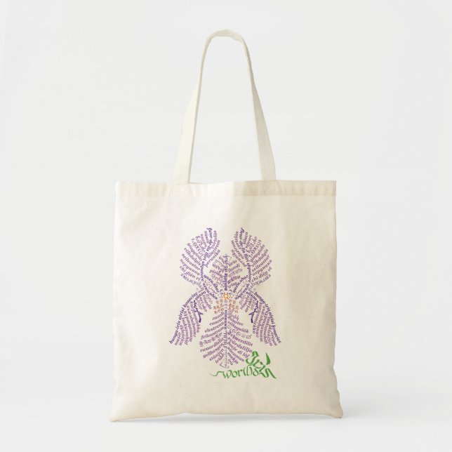 World Word Iris Tote Bag (Front)