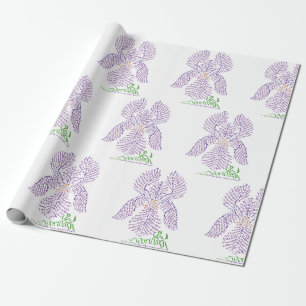 World Word Iris Wrapping Paper