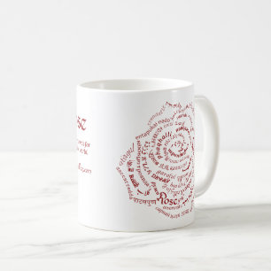 World Word Rose Mug