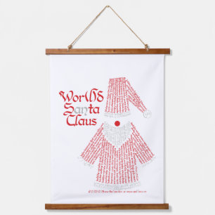 World Word Santa Tapestry