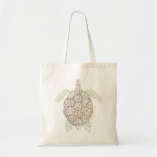 World Word Sea Turtle Tote Bag