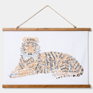 World Word Tiger Tapestry
