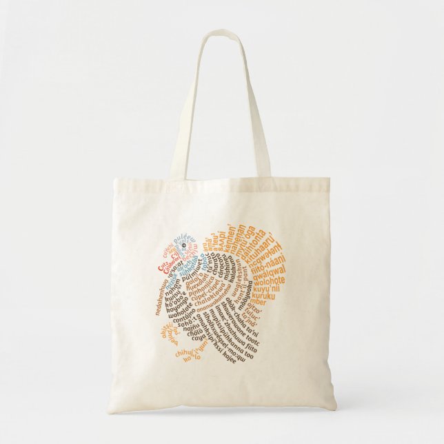 World Word Wild Turkey Tote Bag (Front)