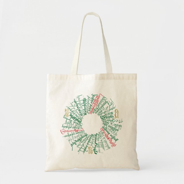 World Word Wreath Tote (Front)