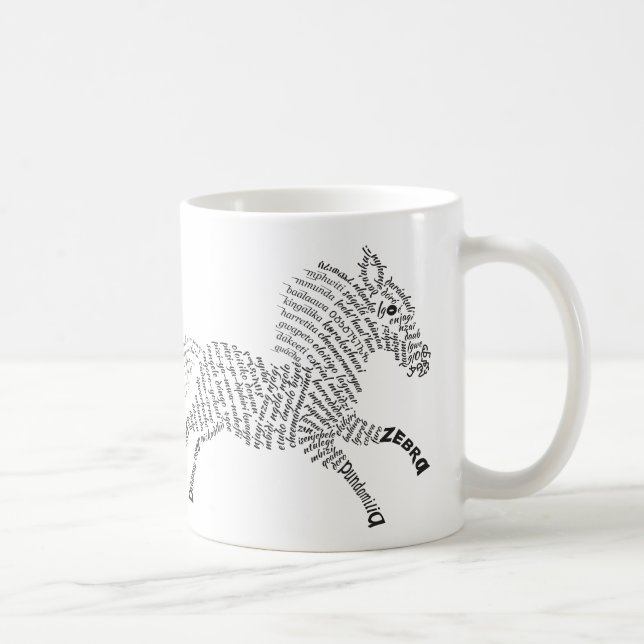 World Word Zebra Mug (Right)