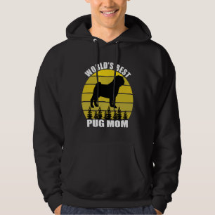 World&x27;s Best Pug Mum, Retro Sun T Shirt Classi