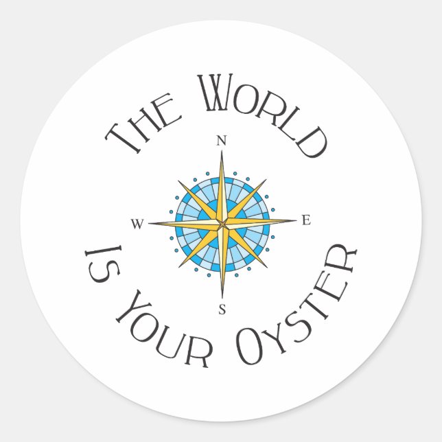 World Your Oyster Classic Round Sticker (Front)