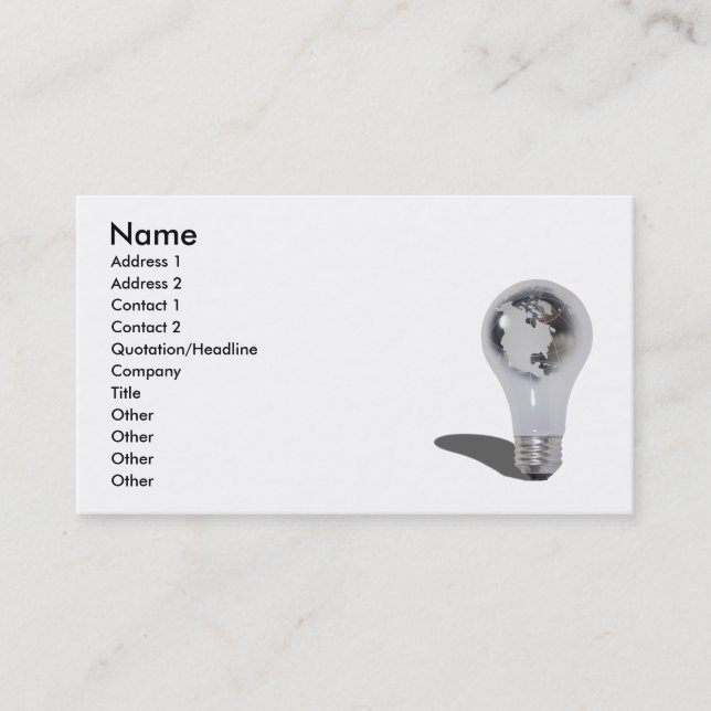 WorldEnergy103010, Name, Address 1, Address 2, ... Business Card (Front)